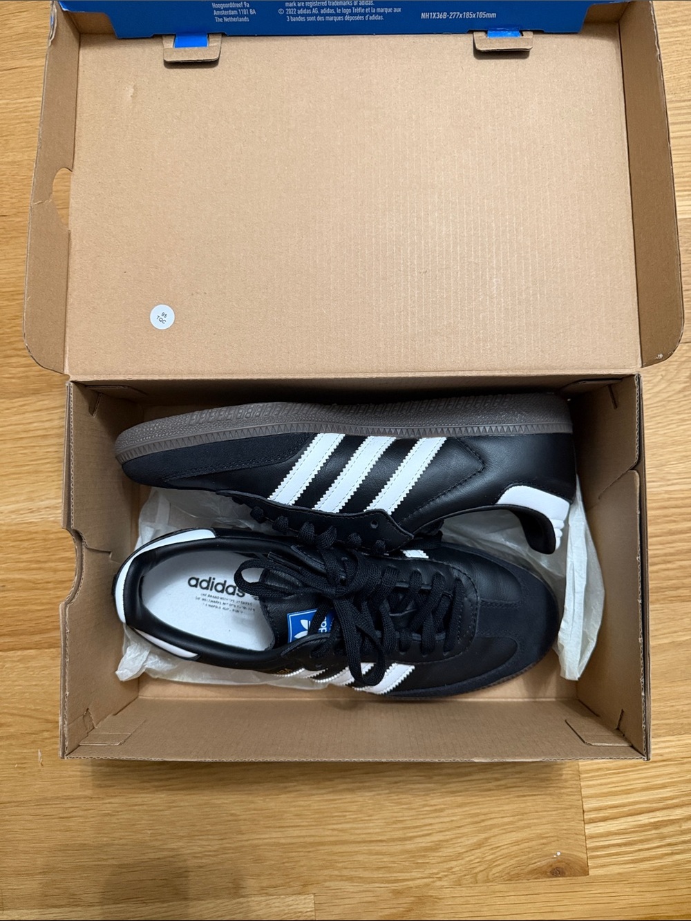 Adidas Black and White Samba OG J